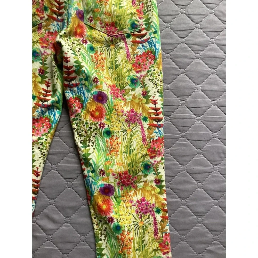 J. Crew Toothpick Pants Womens 26 Floral Print Liberty Art Ankle Jeans festival - Picture 15 of 16